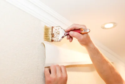 Pose de papier peint à Burbure — revêtements muraux et toiles de verre